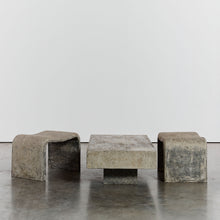 Load image into Gallery viewer, Concrete outdoor table and sculptural stools
