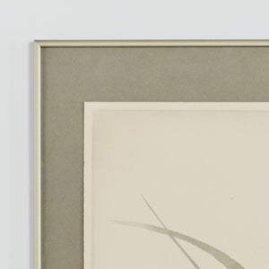 Numbered print by Herbert Bessel in green steel frame