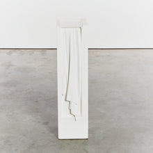 Load image into Gallery viewer, Sculptural plaster plinth with textile motif
