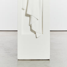 Load image into Gallery viewer, Sculptural plaster plinth with textile motif
