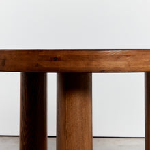 Load image into Gallery viewer, Oak dining table with tripod column legs
