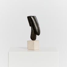 Load image into Gallery viewer, Abstract stoneware sculpture on plinth by Peter Hayes
