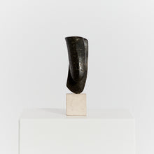 Load image into Gallery viewer, Abstract stoneware sculpture on plinth by Peter Hayes
