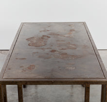 Load image into Gallery viewer, French patinated steel dining set
