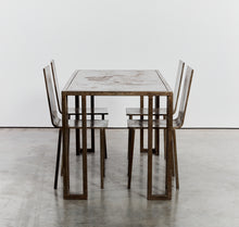 Load image into Gallery viewer, French patinated steel dining set
