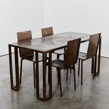 Load image into Gallery viewer, French patinated steel dining set
