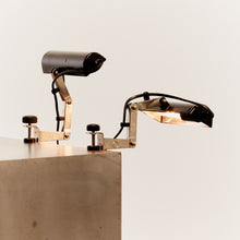 Load image into Gallery viewer, Pair of black steel clip-on desk lights
