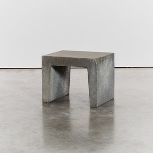 Brutalist concrete side tables