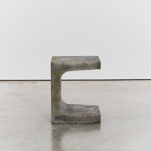 Brutalist concrete side tables