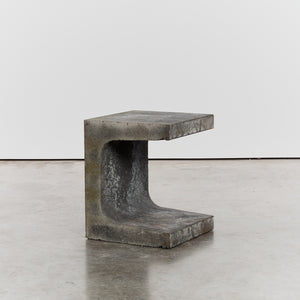 Brutalist concrete side tables