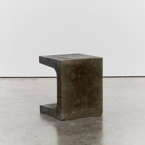 Brutalist concrete side tables