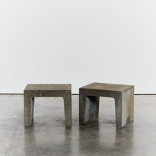 Load image into Gallery viewer, Pair of brutalist concrete side tables - ON HOLD
