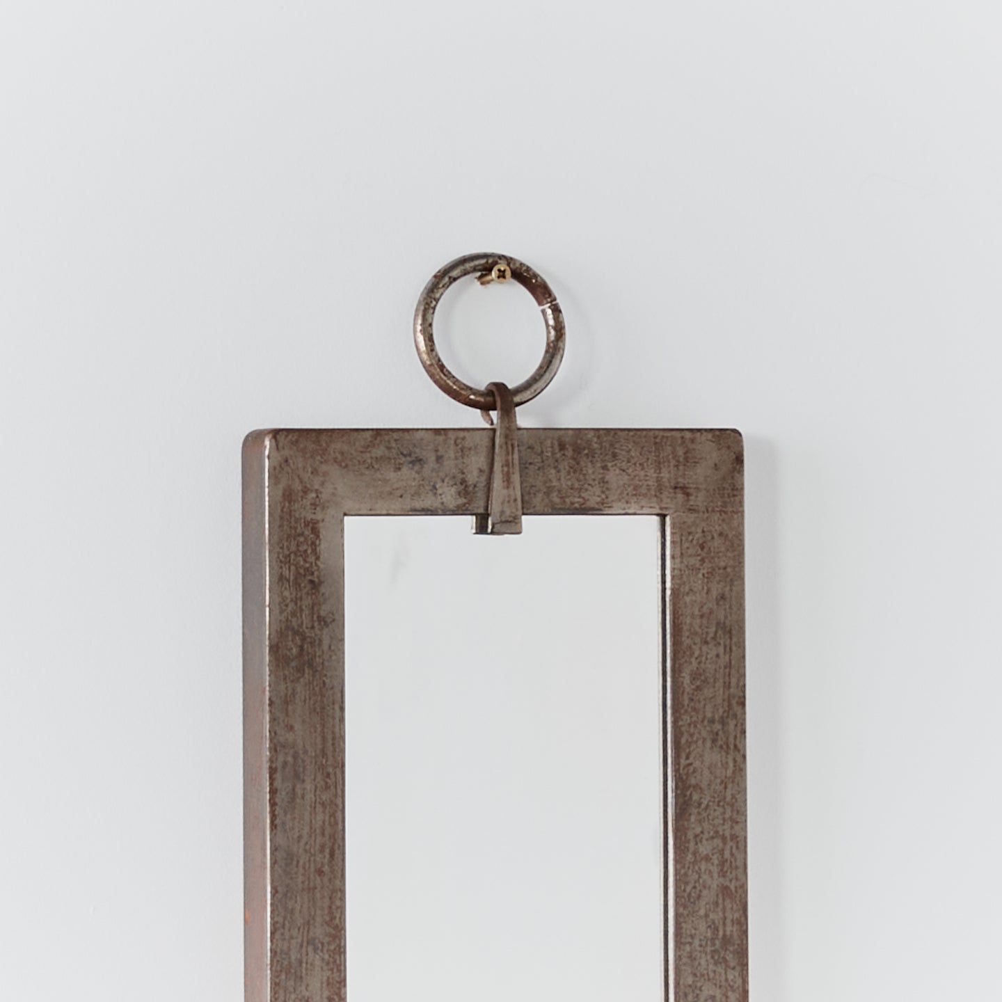 Brutalist mirror in cast aluminium