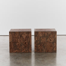 Load image into Gallery viewer, Cork and steel cube tables
