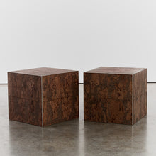 Load image into Gallery viewer, Cork and steel cube tables
