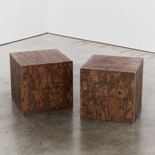 Load image into Gallery viewer, Cork and steel cube tables
