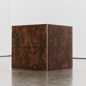 Cork and steel cube tables