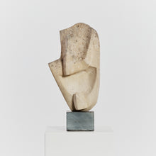 Load image into Gallery viewer, Modernist sandstone sculpture on granite plinth
