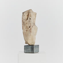 Load image into Gallery viewer, Modernist sandstone sculpture on granite plinth
