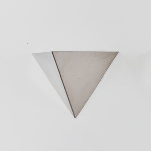 Pair of triangular steel sconces