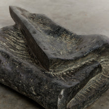Load image into Gallery viewer, Stone sculpture with folded textile form - medium
