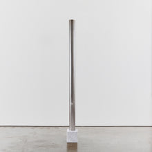 Load image into Gallery viewer, Steel uplighter on marble plinth base
