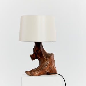 Sculptural root table lamp