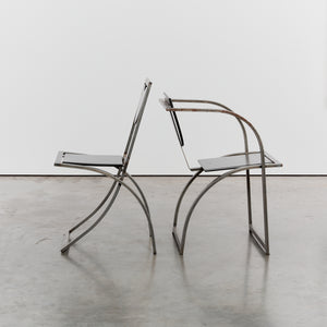Postmodern curved chair by Karl Friedrich Förster