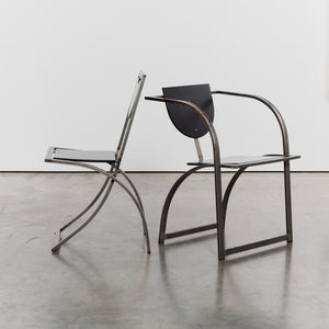 Postmodern curved chair by Karl Friedrich Förster