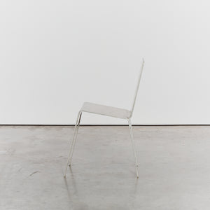 Artist made bent aluminium chair