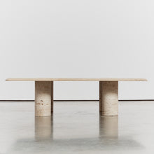 Load image into Gallery viewer, Travertine column table by Angelo Mangiarotti
