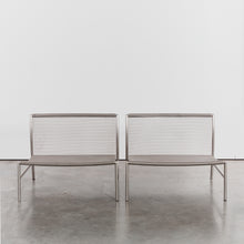 Load image into Gallery viewer, Steel and leather loungers by Piero Lissoni
