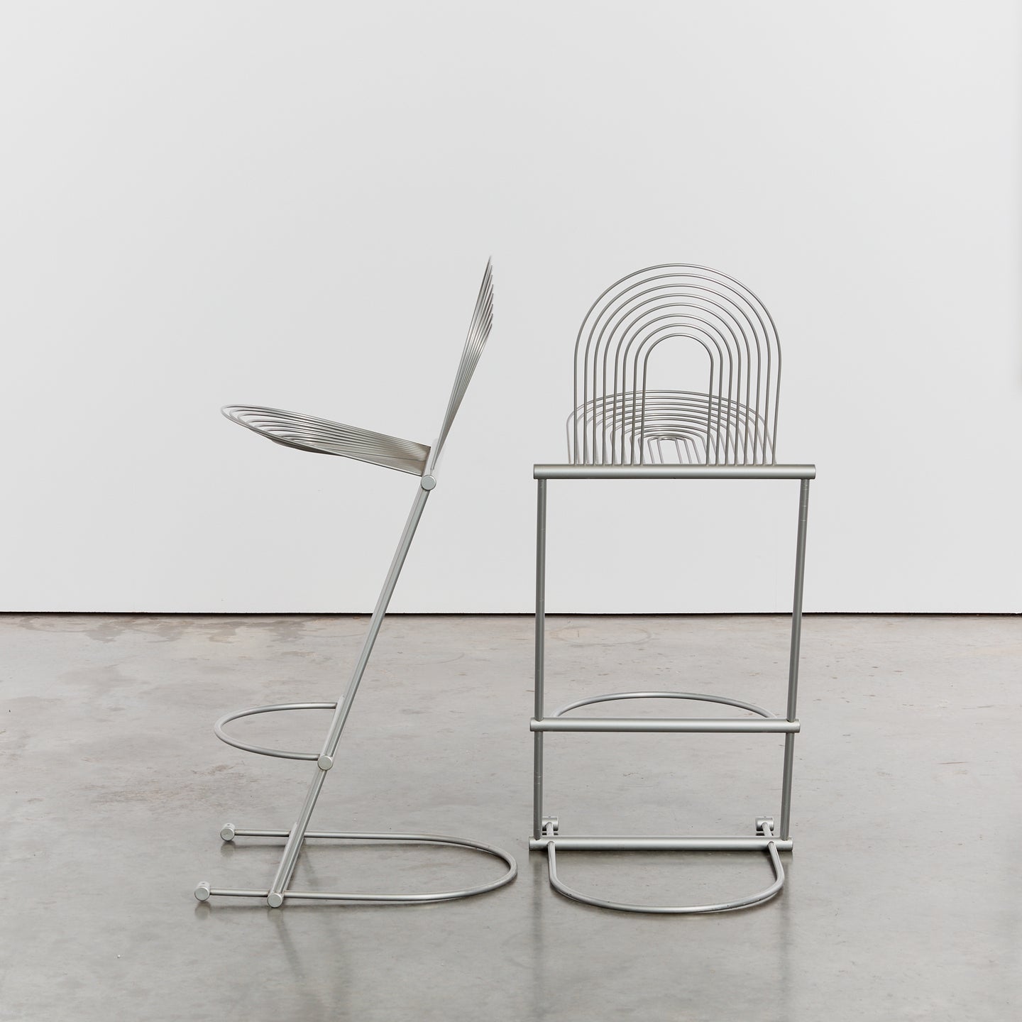 Pair of  swing bar stools by Jutta & Herbert Ohl for Rosenthal