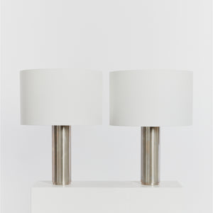 Steel cylinder lamps - pair