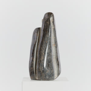 'Obus' abstract stone sculpture by Michel Hoppe, signed