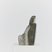 Load image into Gallery viewer, Abstract blue-grey stone sculpture by Michel Hoppe - HIRE ONLY
