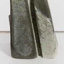 Load image into Gallery viewer, Abstract blue-grey stone sculpture by Michel Hoppe - HIRE ONLY
