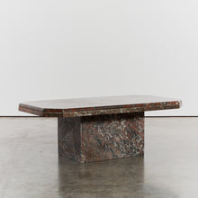 Load image into Gallery viewer, Red and grey marble coffee table
