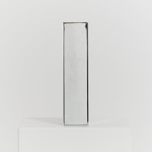 Postmodern polished steel vase