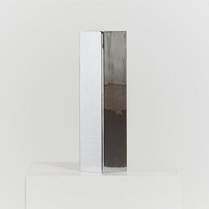 Postmodern polished steel vase
