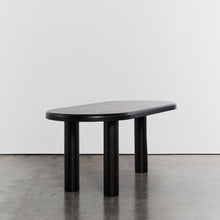 Load image into Gallery viewer, Ebonised dining table with tripod column legs
