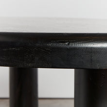 Load image into Gallery viewer, Ebonised dining table with tripod column legs
