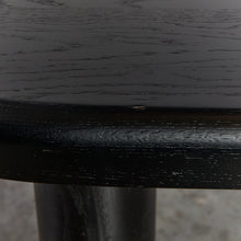 Load image into Gallery viewer, Ebonised dining table with tripod column legs
