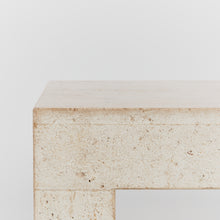 Load image into Gallery viewer, 1970&#39;s Travertine console with contrasting finishes
