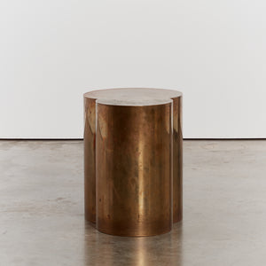 Patinated brass occasional table