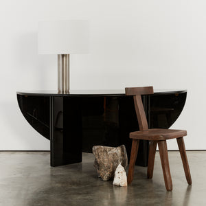 Lacquered 'Antella' demi lune console and dining table by Kazuhide Takahama