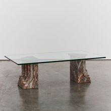 Load image into Gallery viewer, Marble and glass coffee table by Carlo Scarpa
