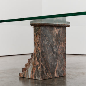 Marble and glass coffee table by Carlo Scarpa