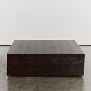 Monolithic coffee table with shadow gap