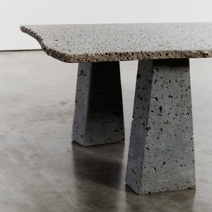 Volcanic stone coffee table